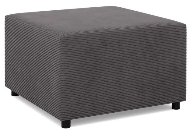 Zeus puff, kordbársony, 70x70, szürke