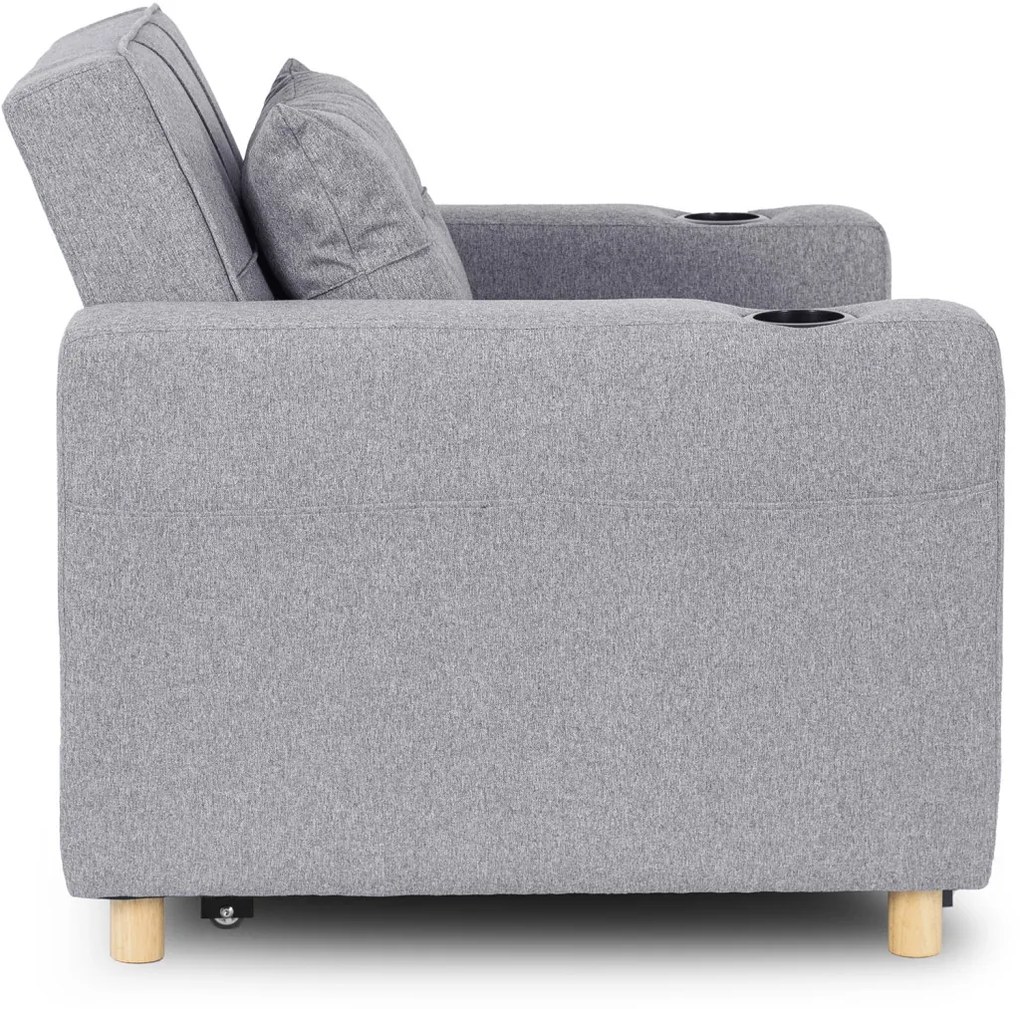 Fotel Rozkładany SOLOR Szary