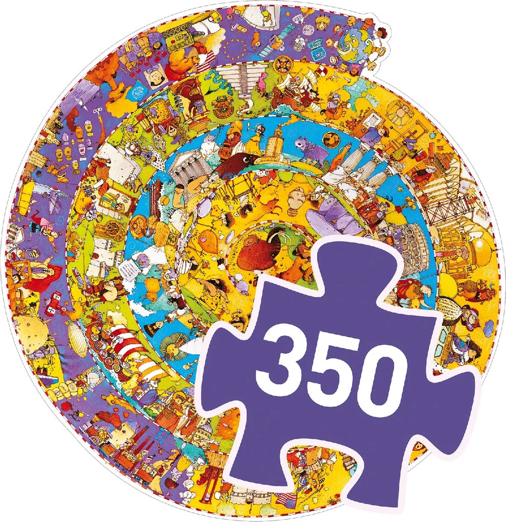 Megfigyeltető puzzle - Történelem, 350 db-os spirál puzzle - History + booklet