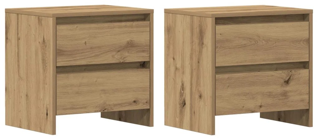 Éjjeli asztal 2 db Kézműves tölgy 45x34x44,5 cm Műanyag
