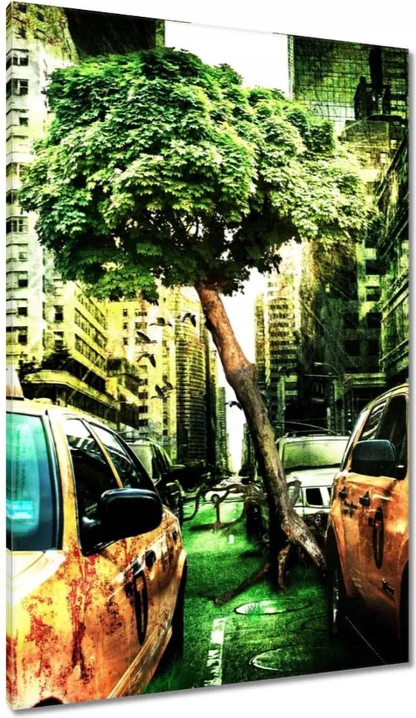 Vászonkép 80x120 Zöld New York