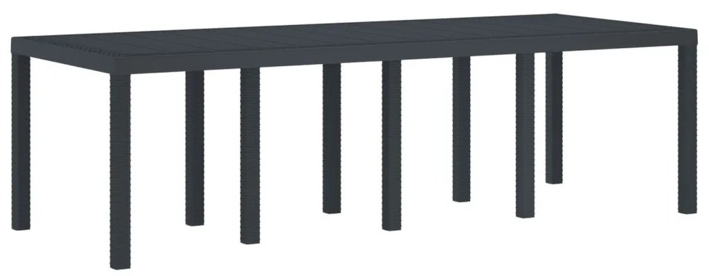 Kerti Asztal Antracit 250x100x73 cm Poly Rattan
