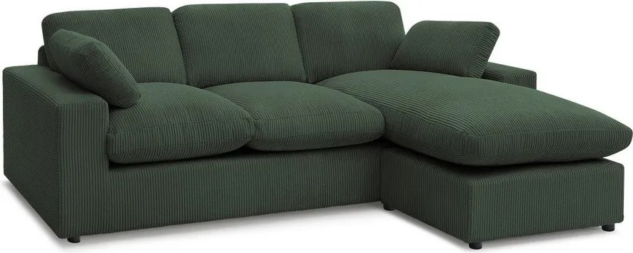 Zöld kordbársony sarokkanapé Belair – Bobochic Paris