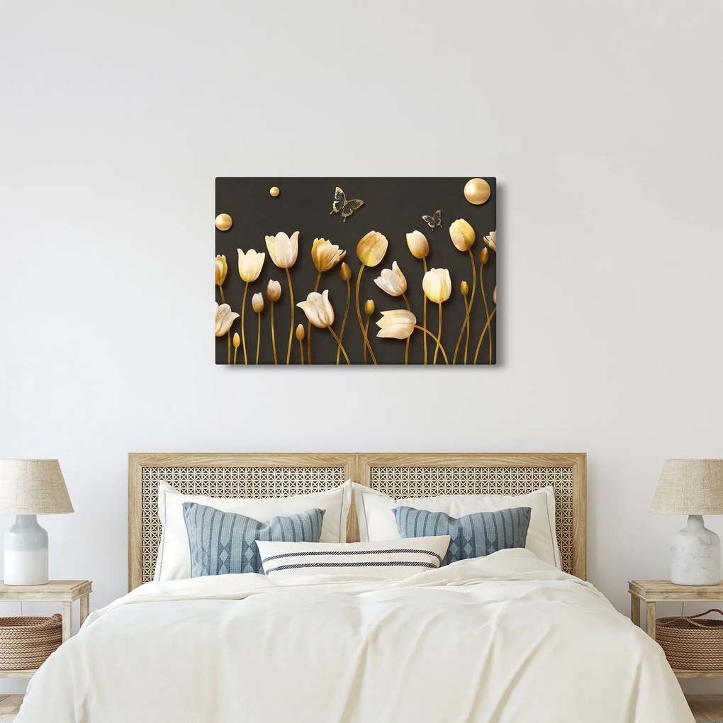 Kép - Tulipánok - absztrakt (90x60 cm)