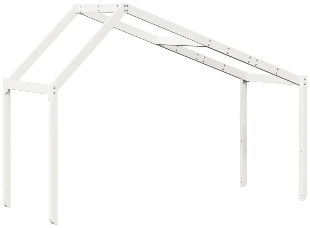 fehér tömör fenyőfa gyerekágytető 213 x 85,5 x 144,5 cm