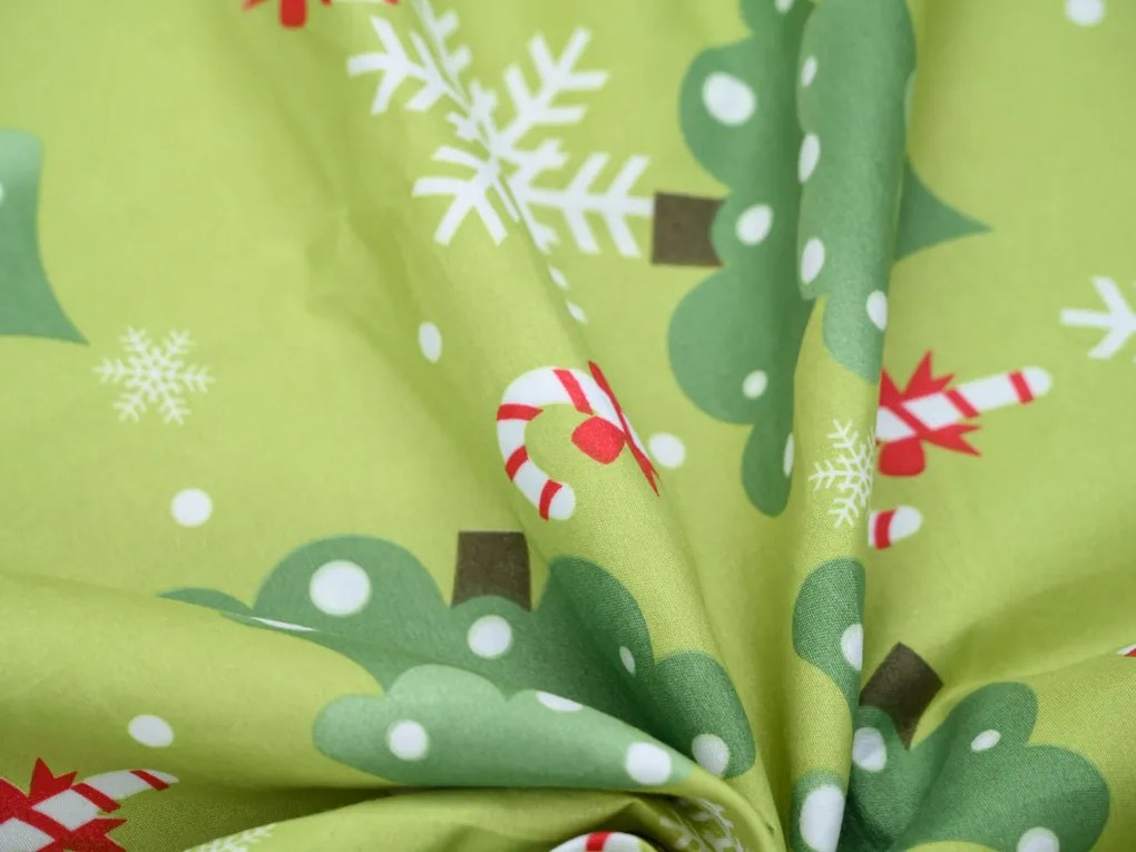 Mikroszálas ágyneműhuzat CHRISTMAS TREE zöld Ágyneműhuzat mérete: 70 x 90 cm | 140 x 220 cm