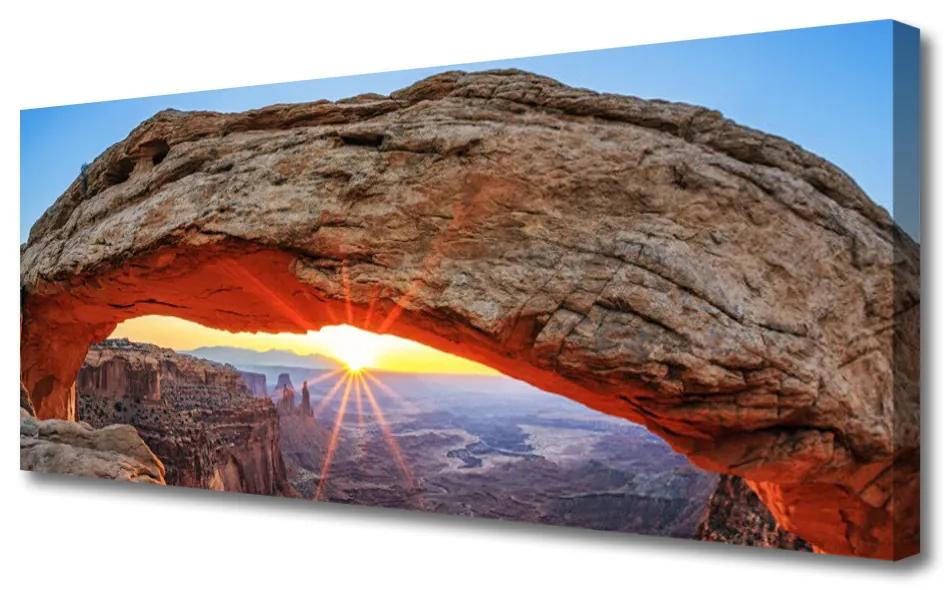Vászonkép nyomtatás Sun Rock-táj 120x60 cm