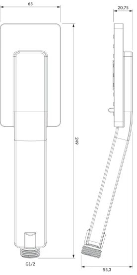 OMNIRES JIMJIM-RBL - JIMJIM kézi zuhany, matt fekete