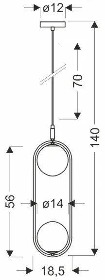 Csillár zsinóron CORDEL 2xG9/28W/230V fekete/füstös fekete