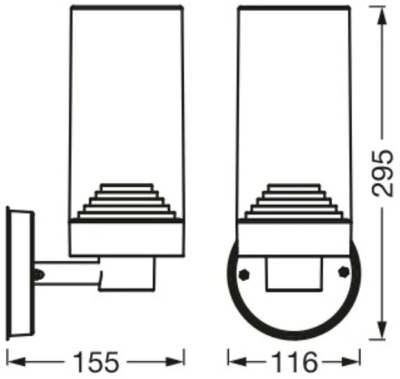 Ledvance - Kültéri fali lámpa AMBER 1xE27/20W/230V IP44