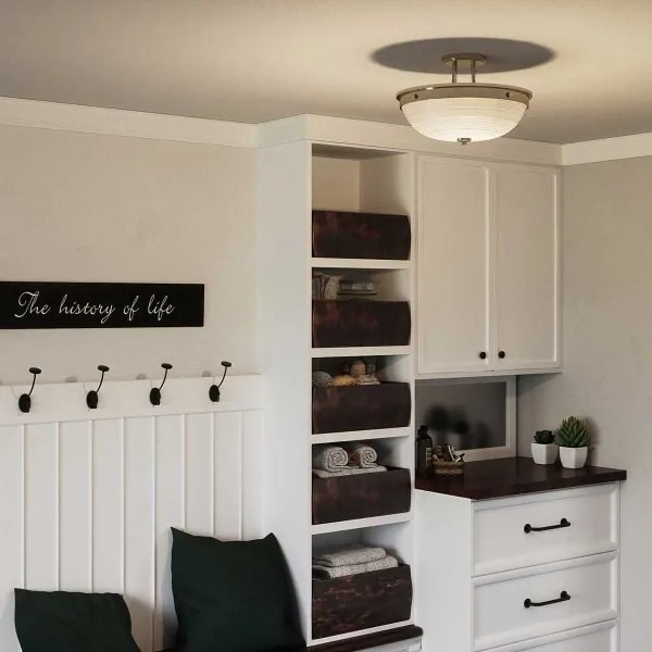 Quoizel QZ-MANTLE-SF-IS - Felületre szerelhető csillár  MANTLE 2xE27/60W/230V fényezett króm