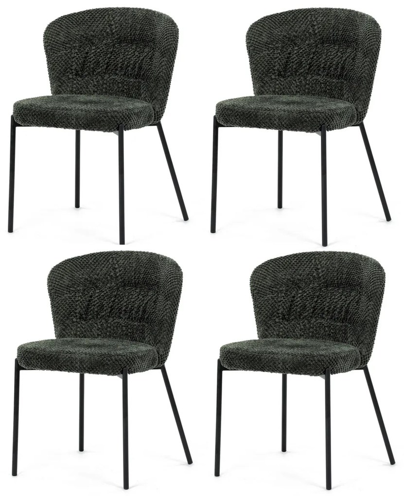 Bouclé CT-W1077 GRN2 étkezőszék szett, 4 db