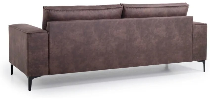 Barna bőrutánzat kanapé 224 cm Copenhagen – Scandic