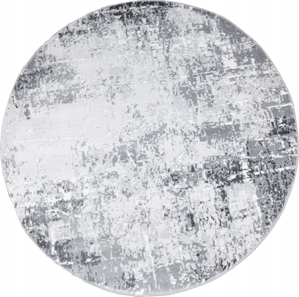 Kerek Szőnyeg Szürke Modern Puha Beton Nappaliba Nantes átm. 120 cm