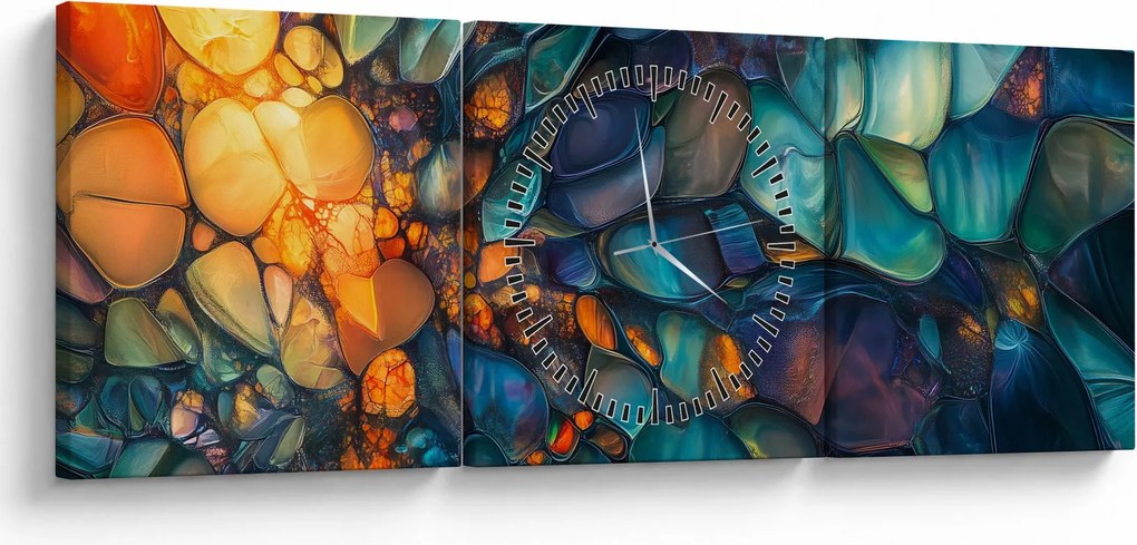 Kép - Üvegmozaik (órával) (90x30 cm)