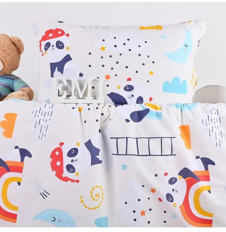 EMI Panda gyermek ágyneműhuzat, Gyerekgarnitúra 90x130 + 45x65