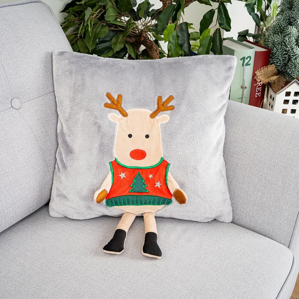 4Home Xmas Reindeer karácsonyi párnahuzat, 40 x 40 cm