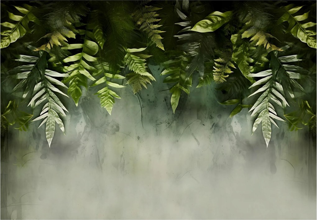 Fotótapéta Zöld Levelek Monster Lógó Természet Tapéta Hálószoba 368x254