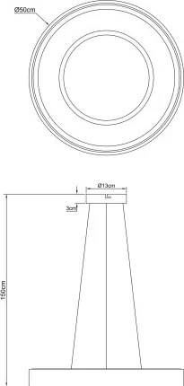 GLOBO 48398-40H GOFFI Modern Led Függesztett Lámpa IP20