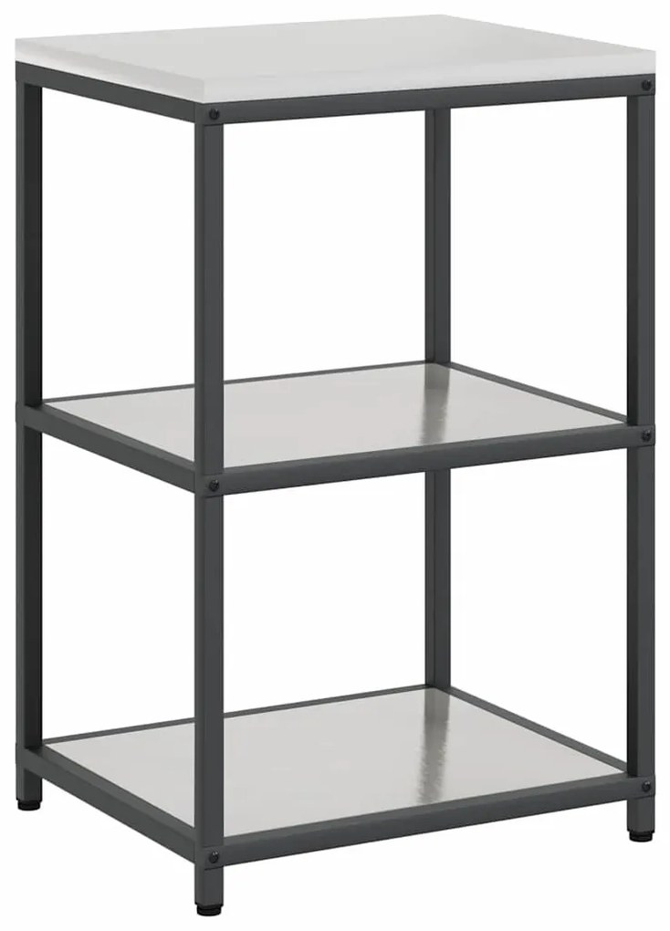 Konyhai Tároló Készlet polcokkal 3 pcs Ezüst 180 x 50 x 92 cm