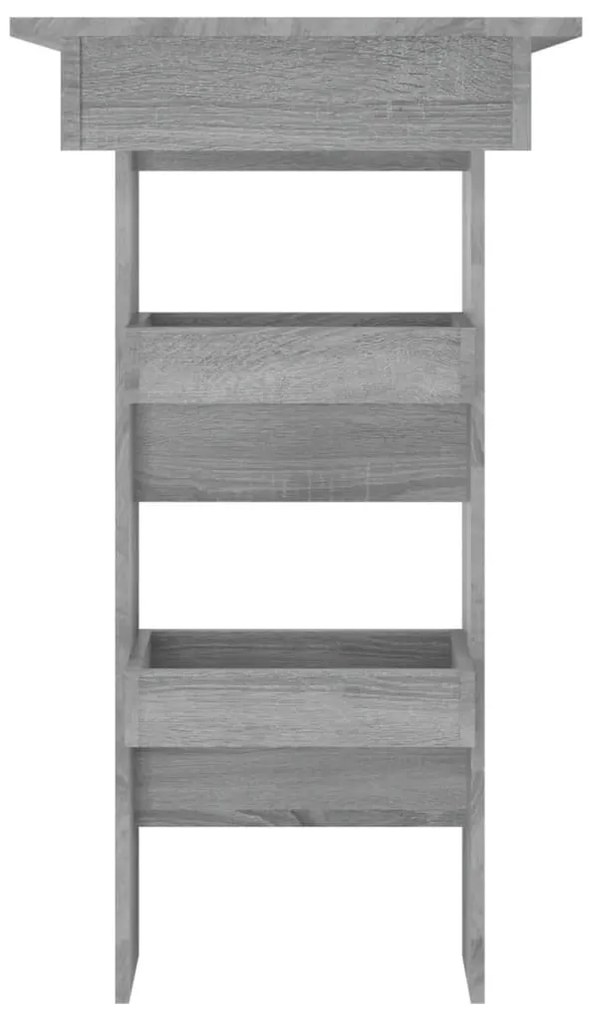 Szürke sonoma színű fatermék fali bárasztal 102 x 50 x 45 cm