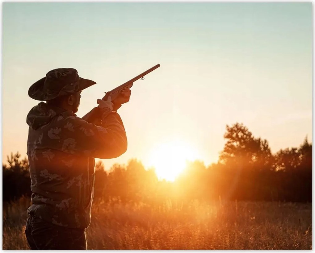 Poszterek 50x40 Sziluett Vadászok fegyverrel