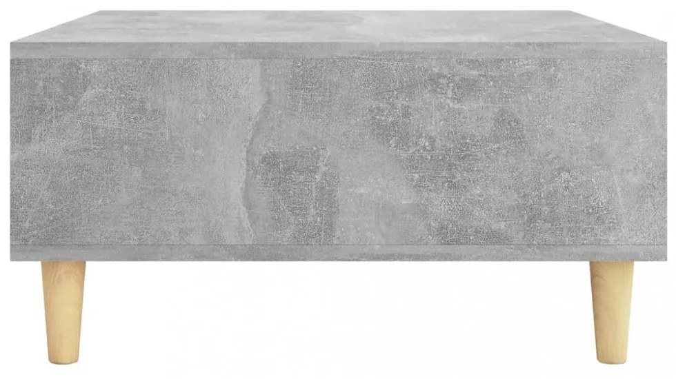 betonszürke szerelt fa dohányzóasztal 60 x 60 x 30 cm