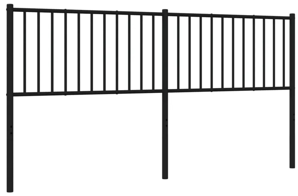 fekete fém fejtámla 180 cm