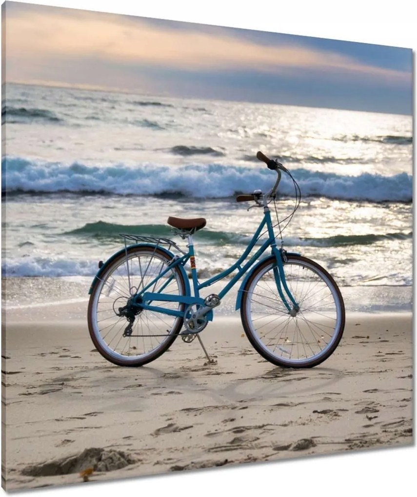 Vászonkép 90x90 Kerékpár a tengerparton