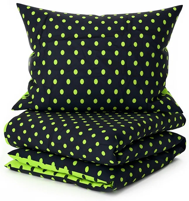 Pamut ágynemű COLAM GREEN zöld Ágyneműhuzat mérete: 2 db 70 x 90 cm | 200 x 220 cm