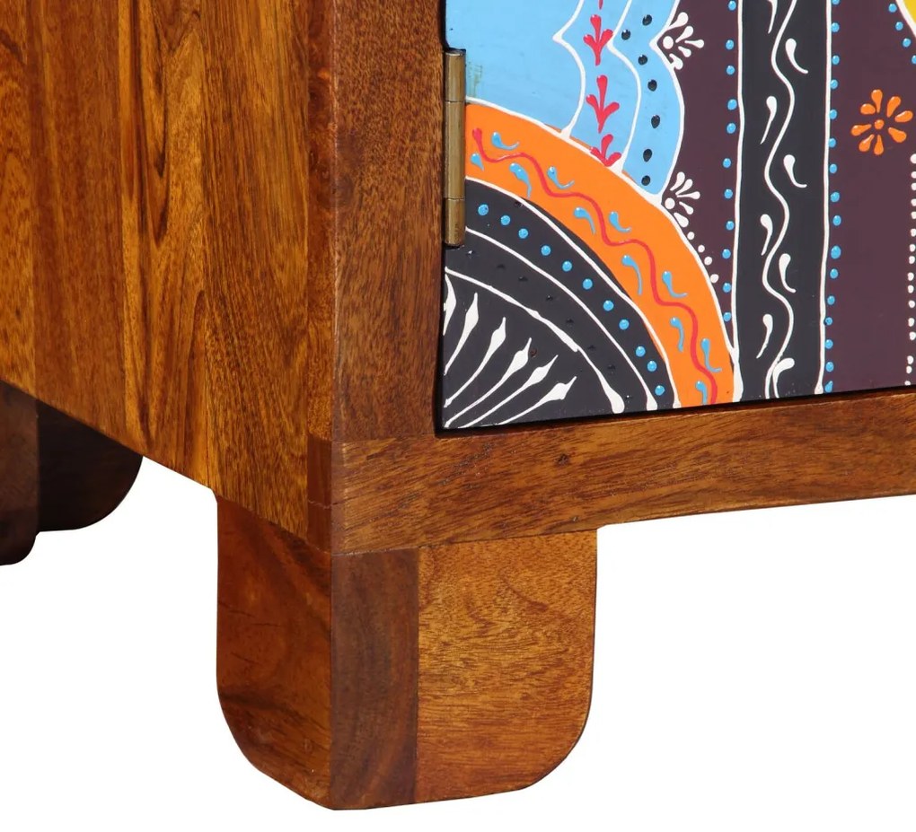 Cipőpad mézbarna 100 x 35 x 45 cm tömör akácfa