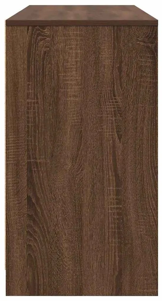barna tölgyszínű szerelt fa íróasztal 120x42x76 cm