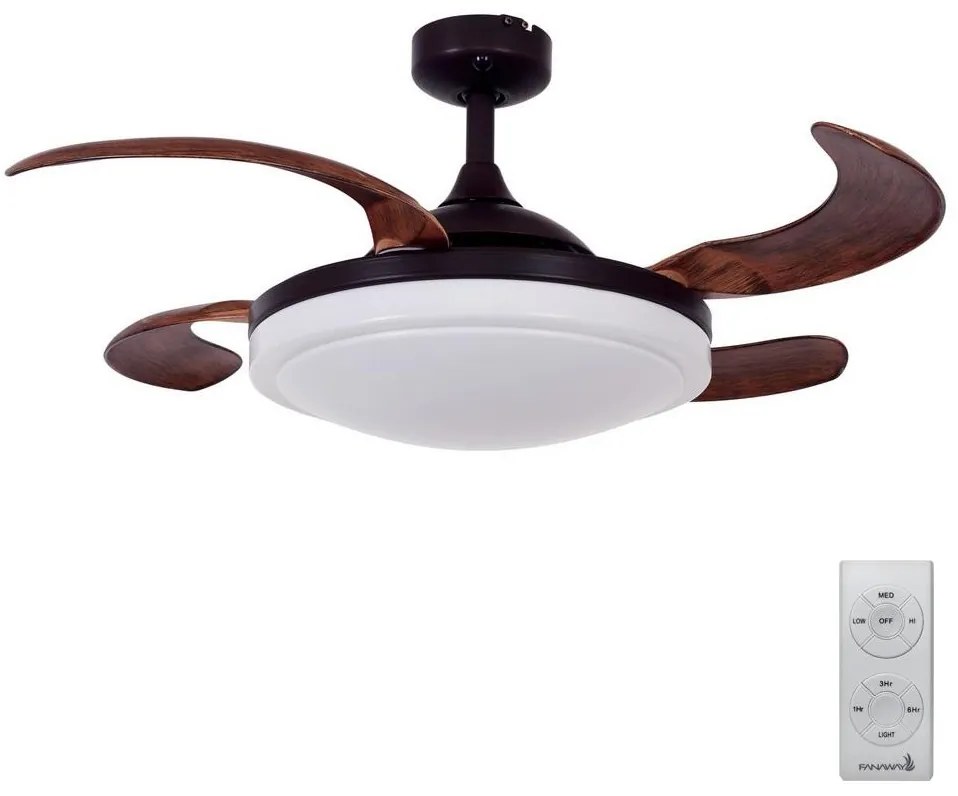 FANAWAY 512120 - Mennyezeti ventilátor EVORA 2xE27/15W/230V + távirányítás