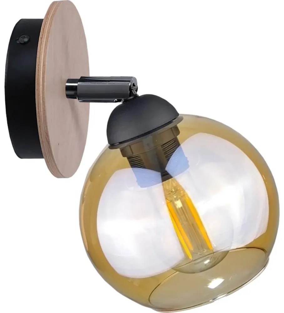 Fali spotlámpa THEA WOOD 1xE27/60W/230V