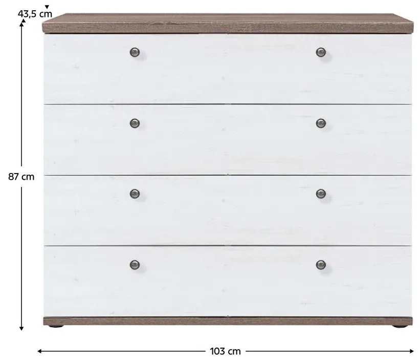 Komód Telegrafo 2 (canyon fenyő + sonoma trüffel tölgy) . 1116509