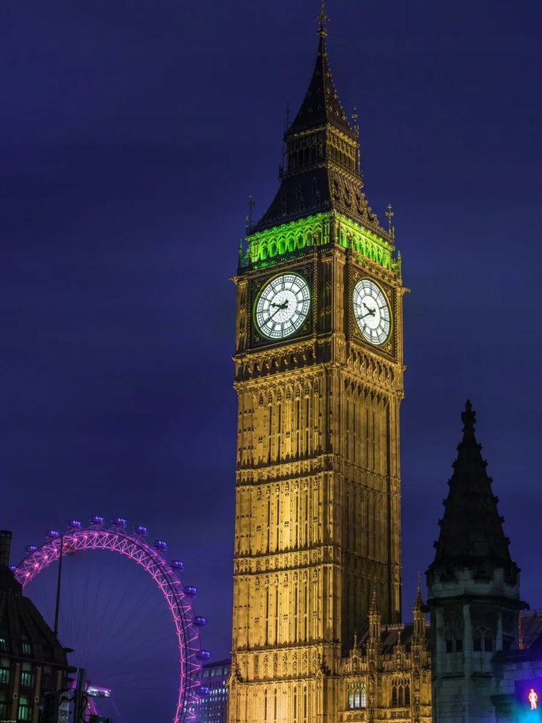 Poszter 60x80cm Big Ben éjszaka 2, Assaf Frank