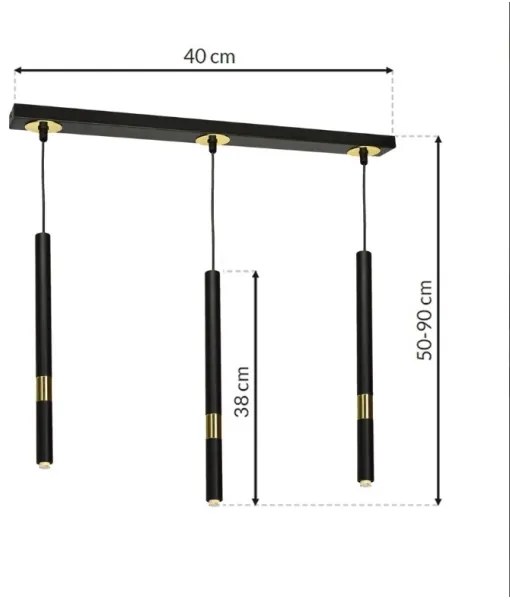 Csillár zsinóron MONZA 3xG9/7W/230V