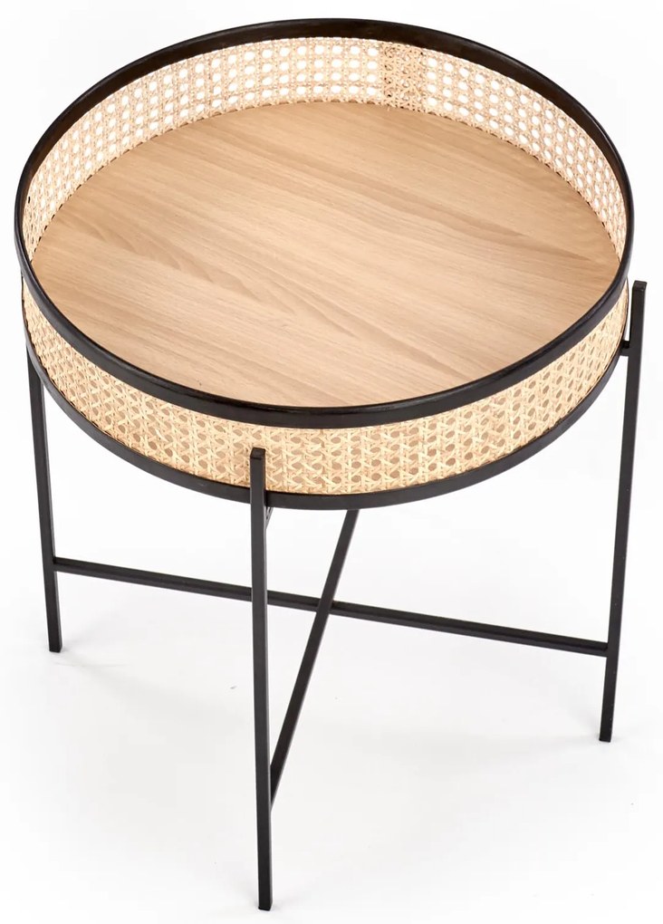 Rattan dohányzóasztal LANIPA 50x55 cm