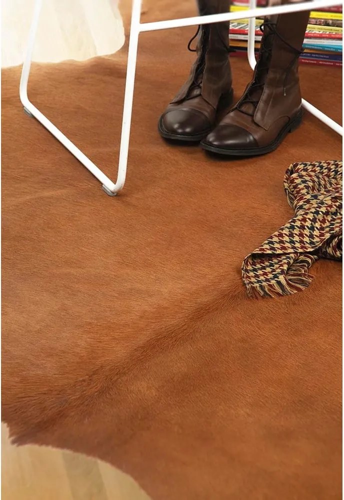 Barna szőrme szőnyeg 210x200 cm - Narma