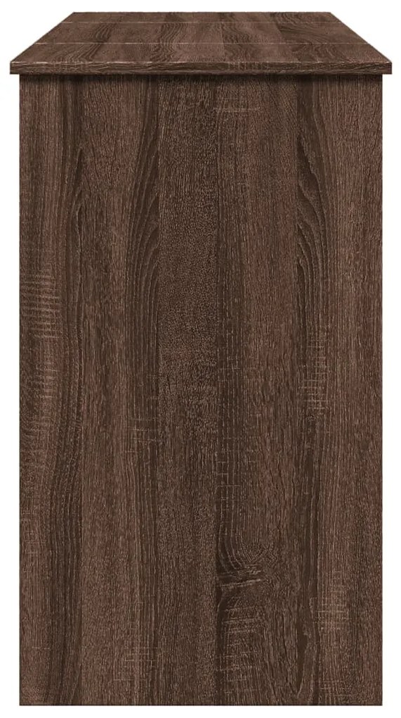 barna tölgy színű fésülködőasztal tükörrel 100x45x76 cm