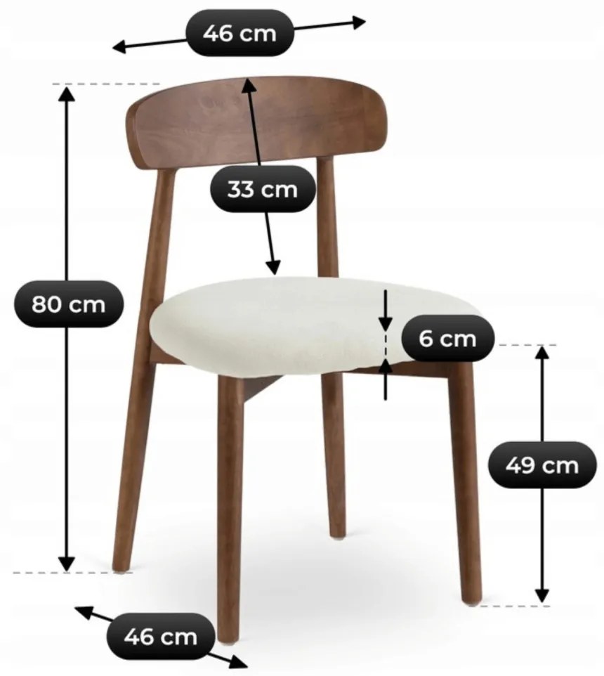 ALVIN Horeca Étkezőszék Dió/Bész Színben