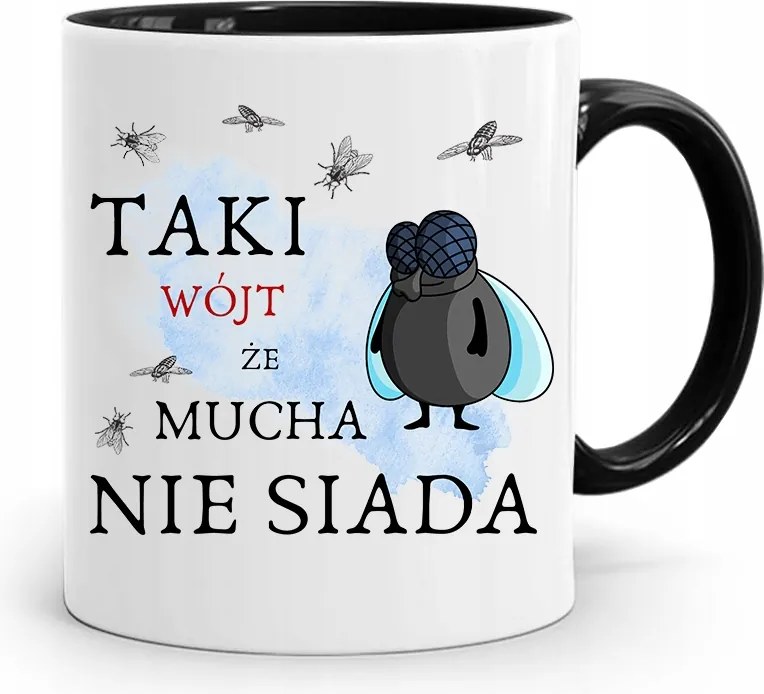 Bögre Fekete Legyek Nem Ülnek Ajándék Nyomtatott Fotóval