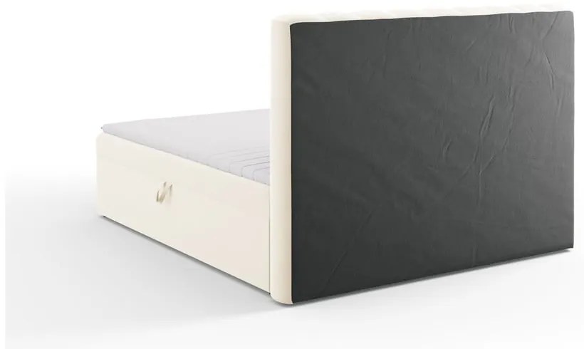Bézs boxspring ágy tárolóhellyel 180x200 cm Gina – Milo Casa