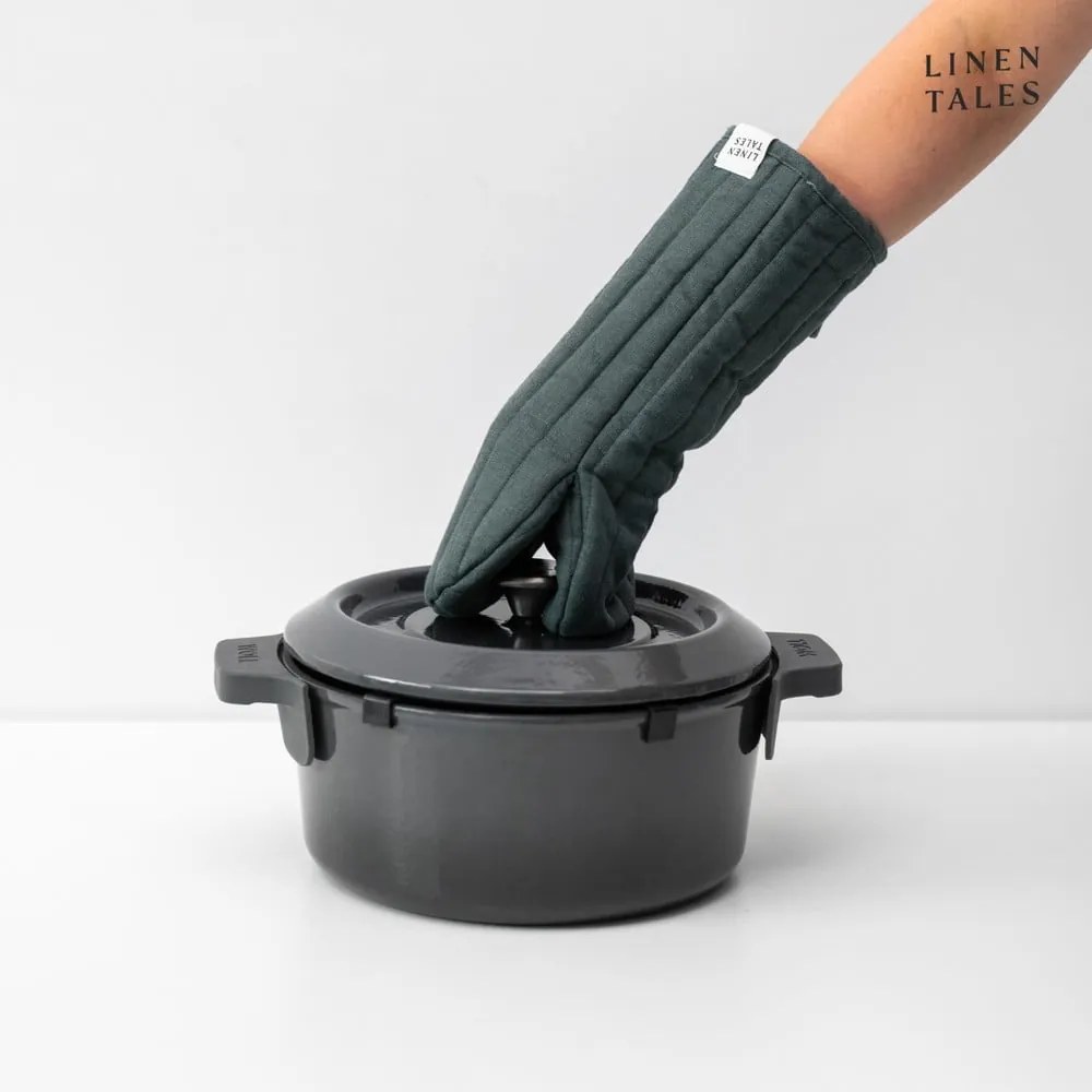 Len edényfogó Forest Green – Linen Tales