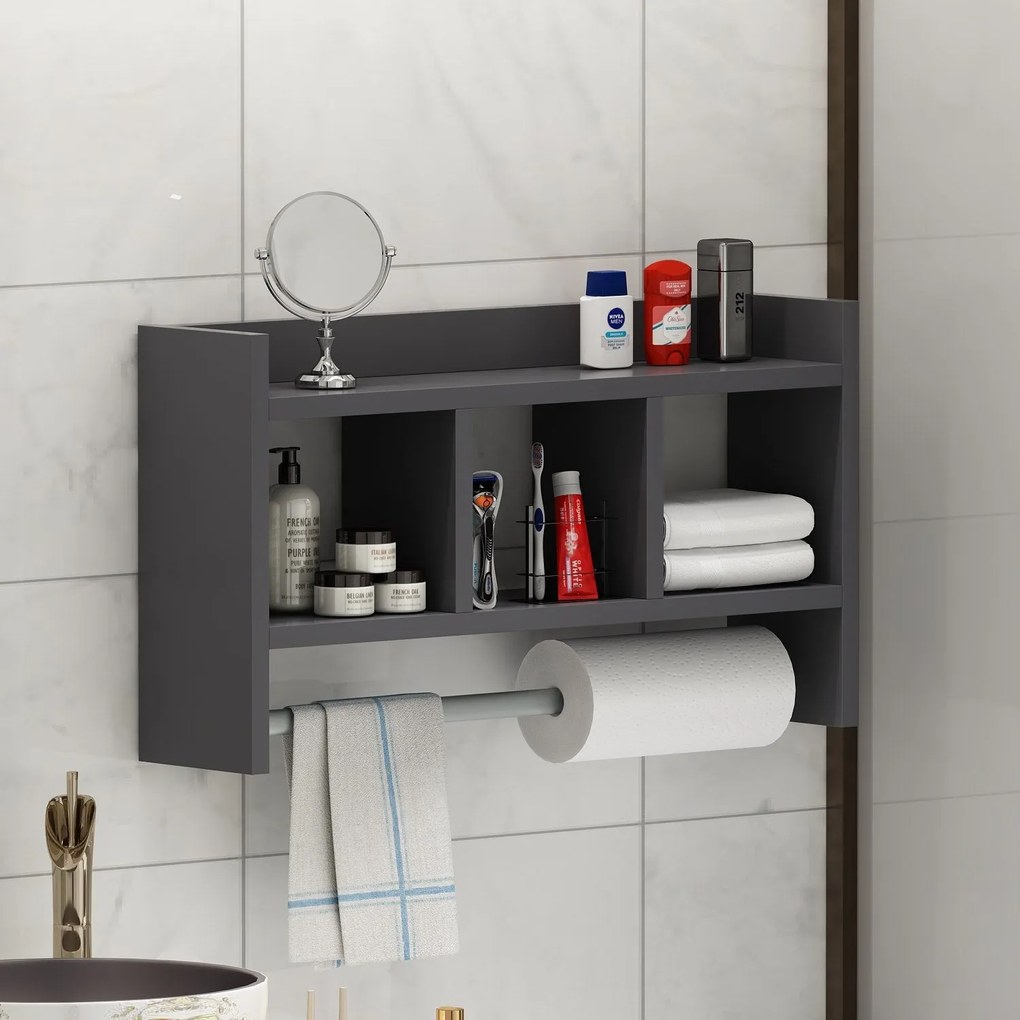 Fali polc Asya - Anthracite