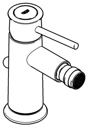 GROHE 32864000 - BAUCLASSIC bidé csaptelep, fényes króm