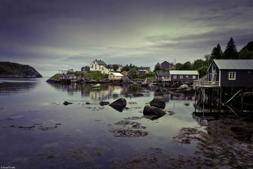 Poszter 30x20cm Norvég fjord partvonal, Assaf Frank
