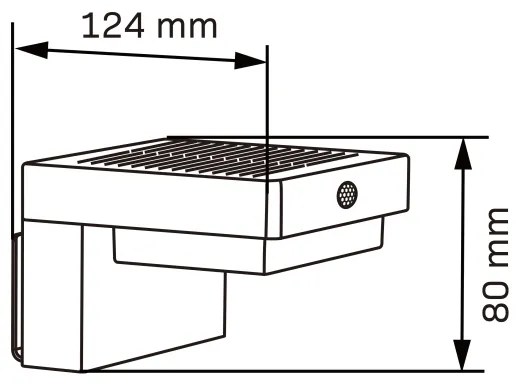 LED napelemes fali lámpa MALI LED/4,5W/3,7V 2000 mAh IP44 fekete, érzékelővel