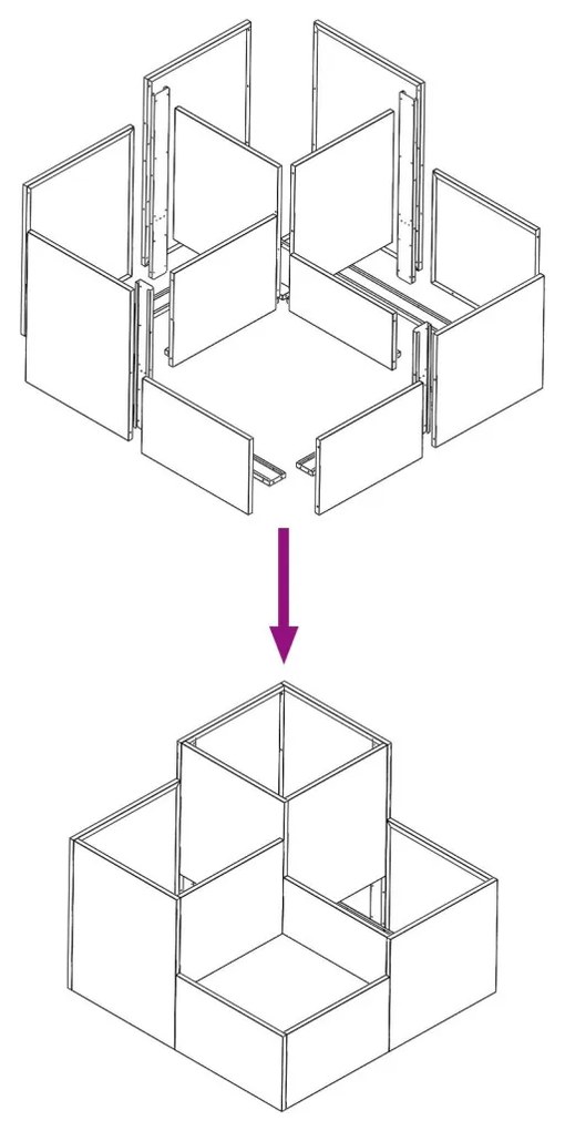 vidaXL Kerti cserép Antracit 80 x 80 x 60 cm Acél
