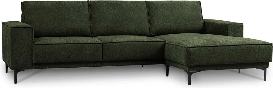 Zöld zsenília sarokkanapé (jobb oldali-heverő résszel) Copenhagen – Scandic